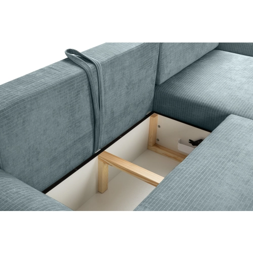 Narożnik z funkcją spania NABOO Tkanina Perla 45